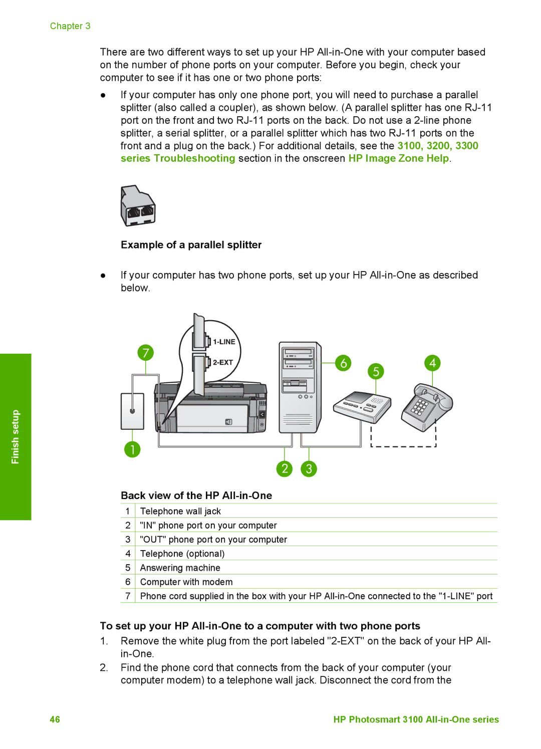 HP 3100 manual Example of a parallel splitter 