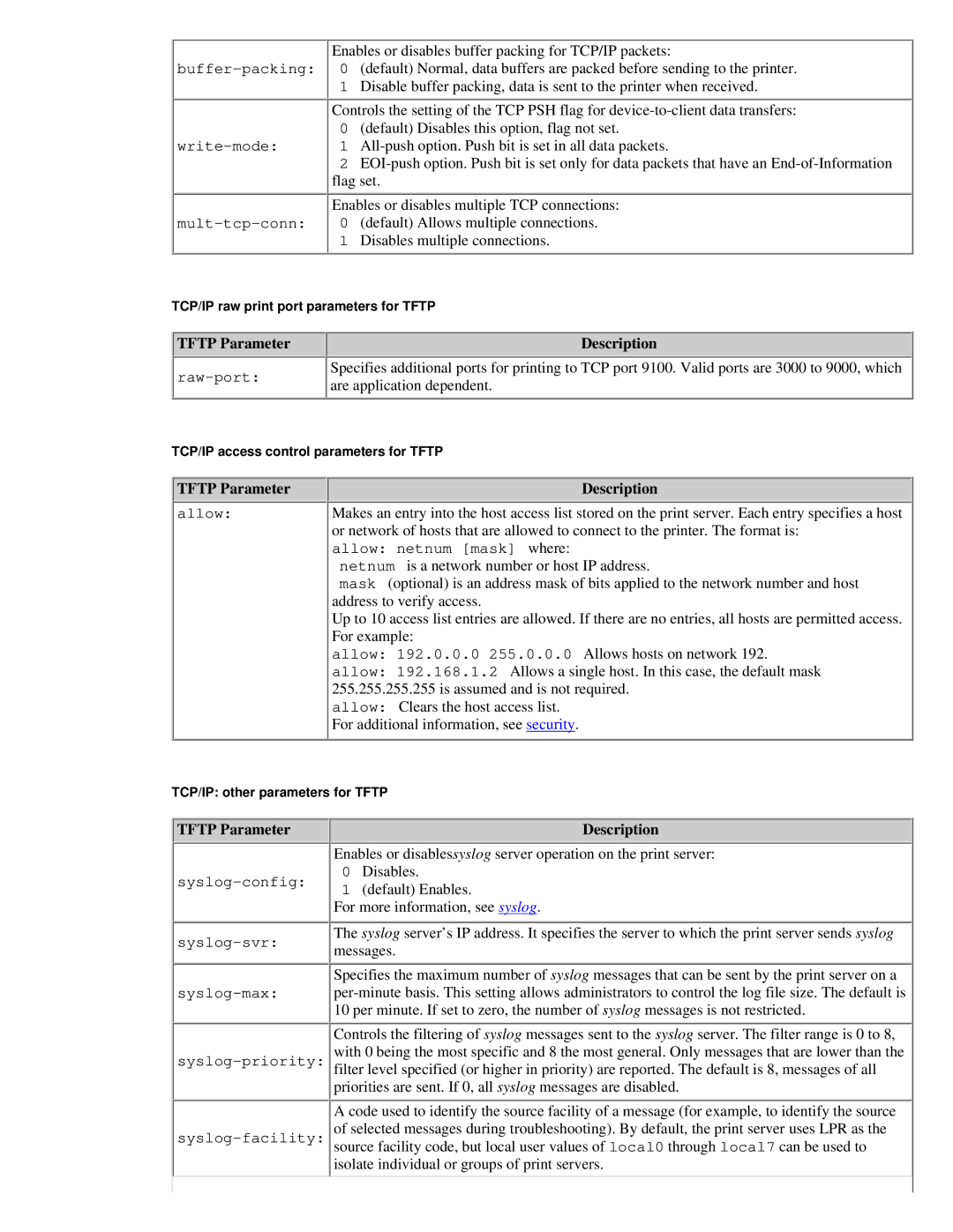 HP 310X, 175X manual Default Allows multiple connections 