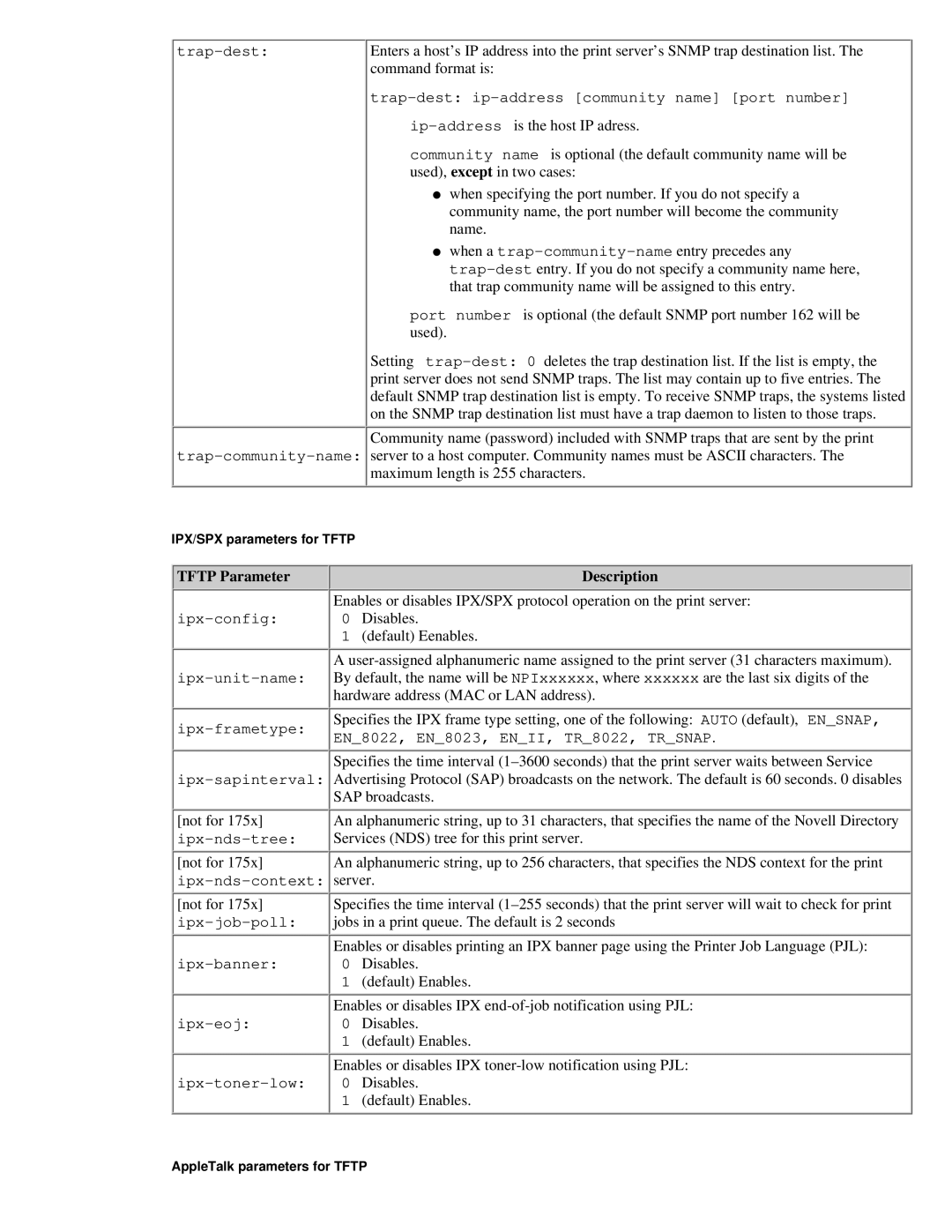 HP 310X, 175X manual Command format is 