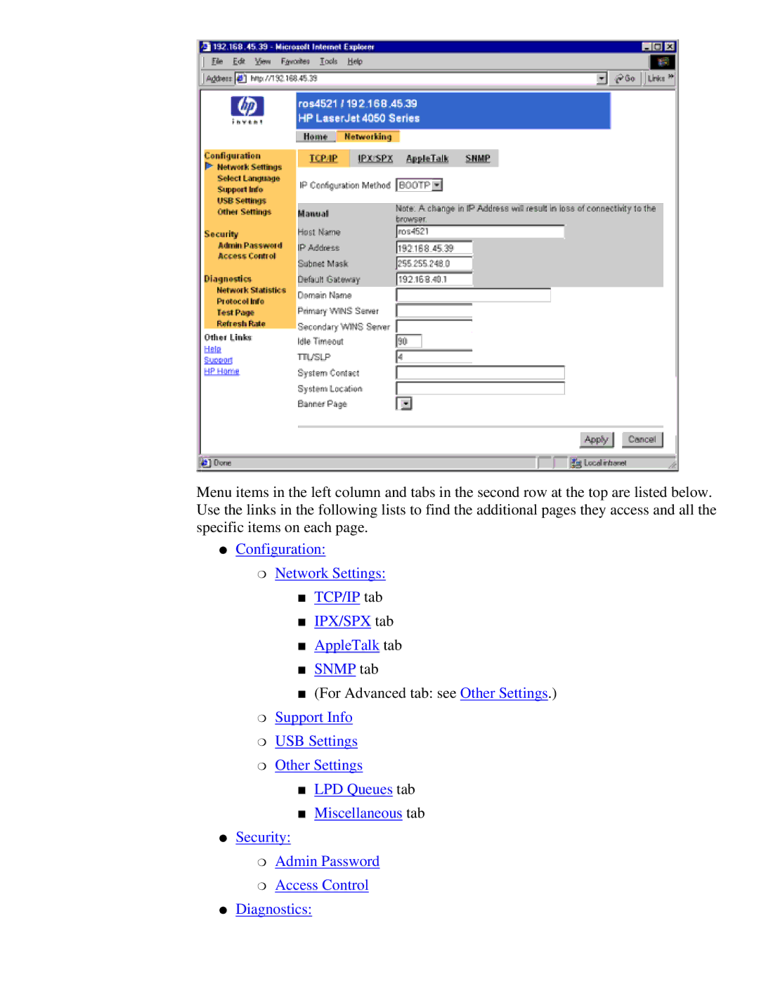 HP 310X, 175X manual For Advanced tab see Other Settings 