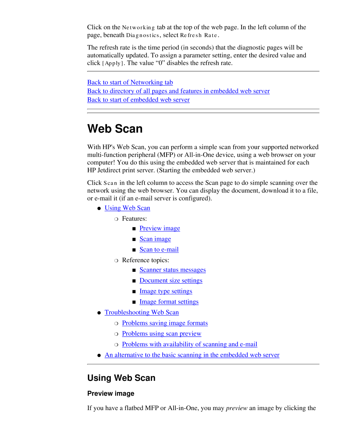 HP 310X, 175X manual Web Scan 