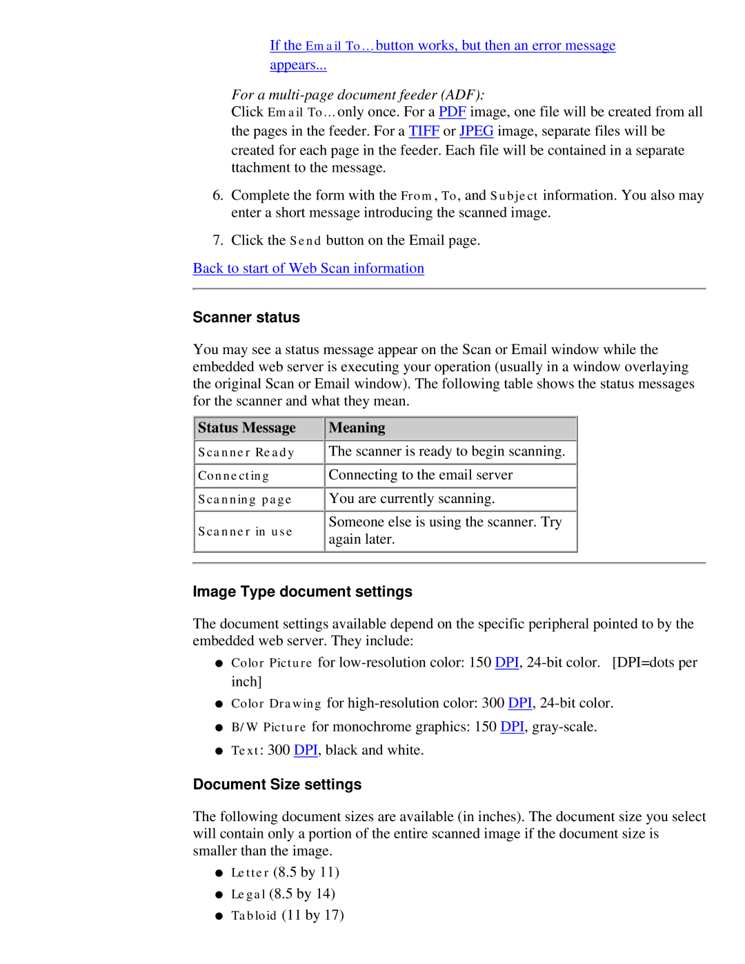 HP 310X, 175X manual Scanner status 