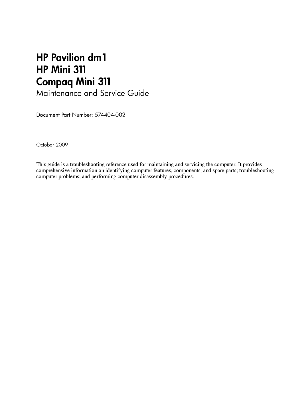 HP 311c-1070EF, 311c-1140EI manual Contents 