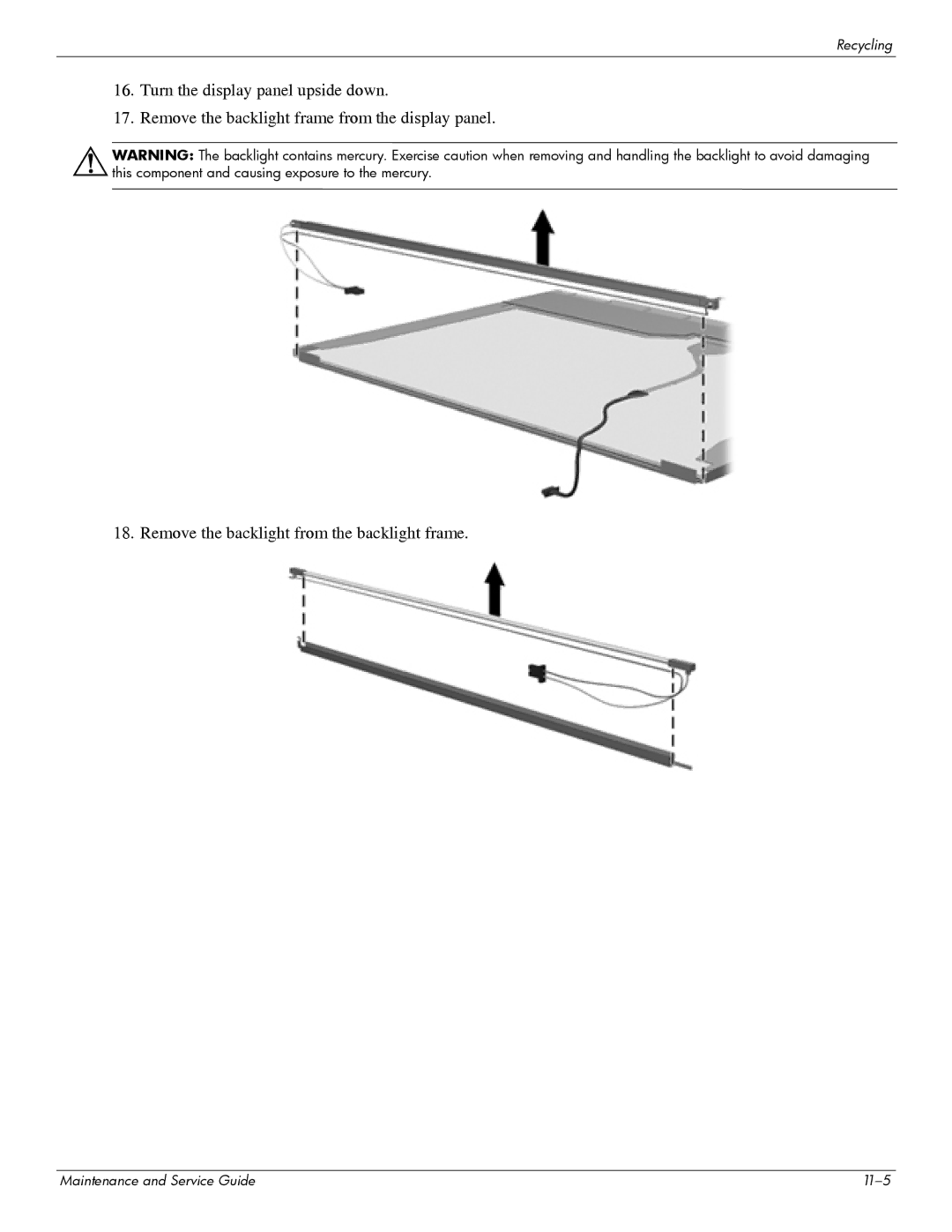 HP 311c-1070EF manual Maintenance and Service Guide 11-5 