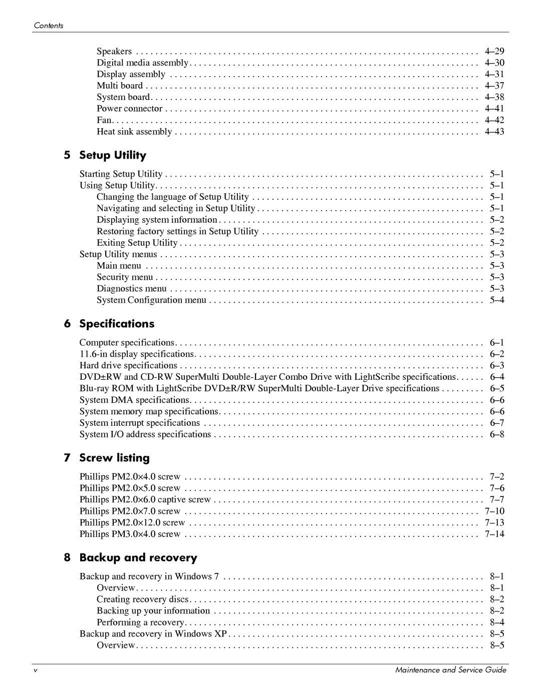 HP 311c-1070EF manual Setup Utility 