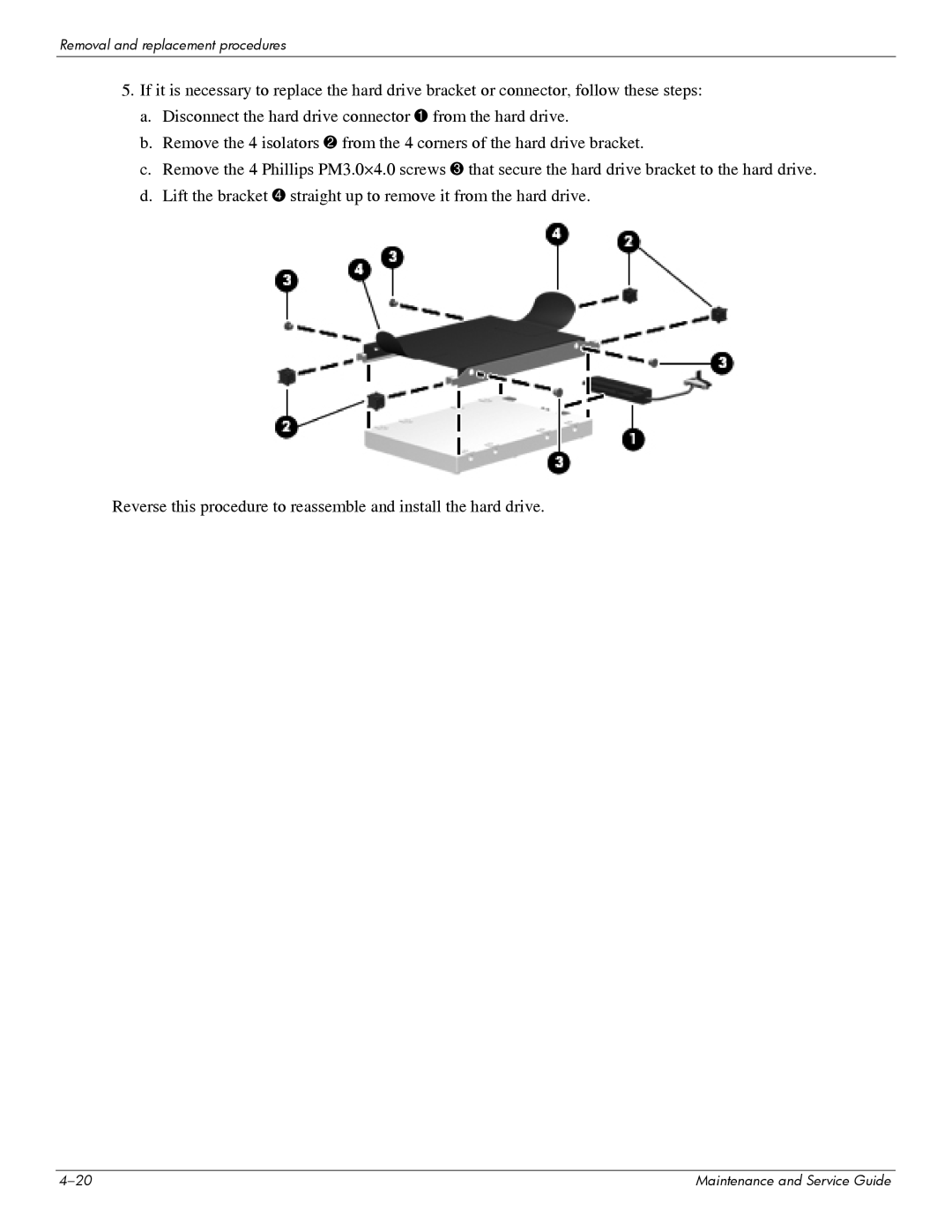 HP 311c-1070EF manual Removal and replacement procedures 