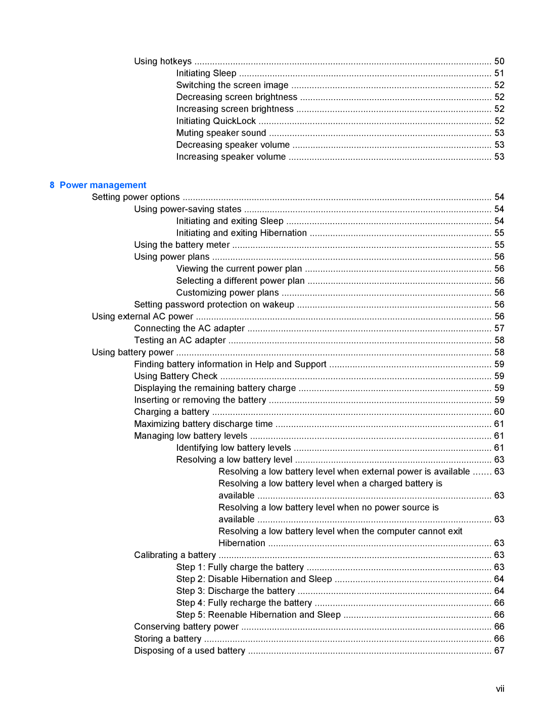 HP 311c-1070EF, 311c-1140EI manual Power management 