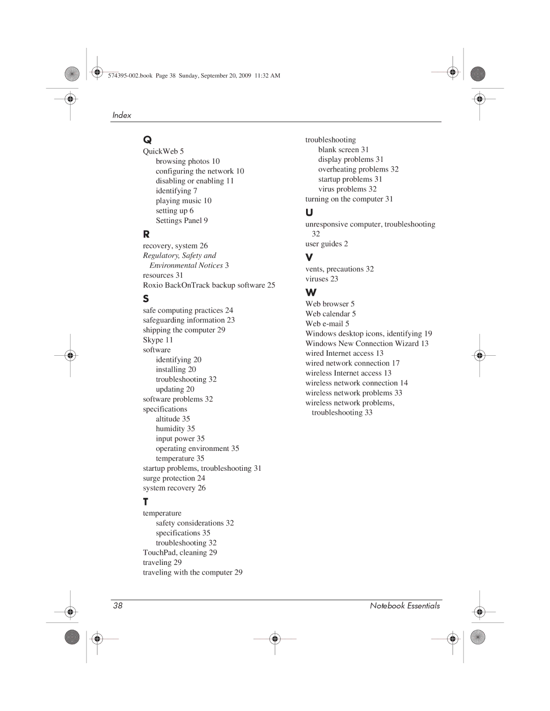 HP 311c-1140EI, 311c-1070EF manual Index 