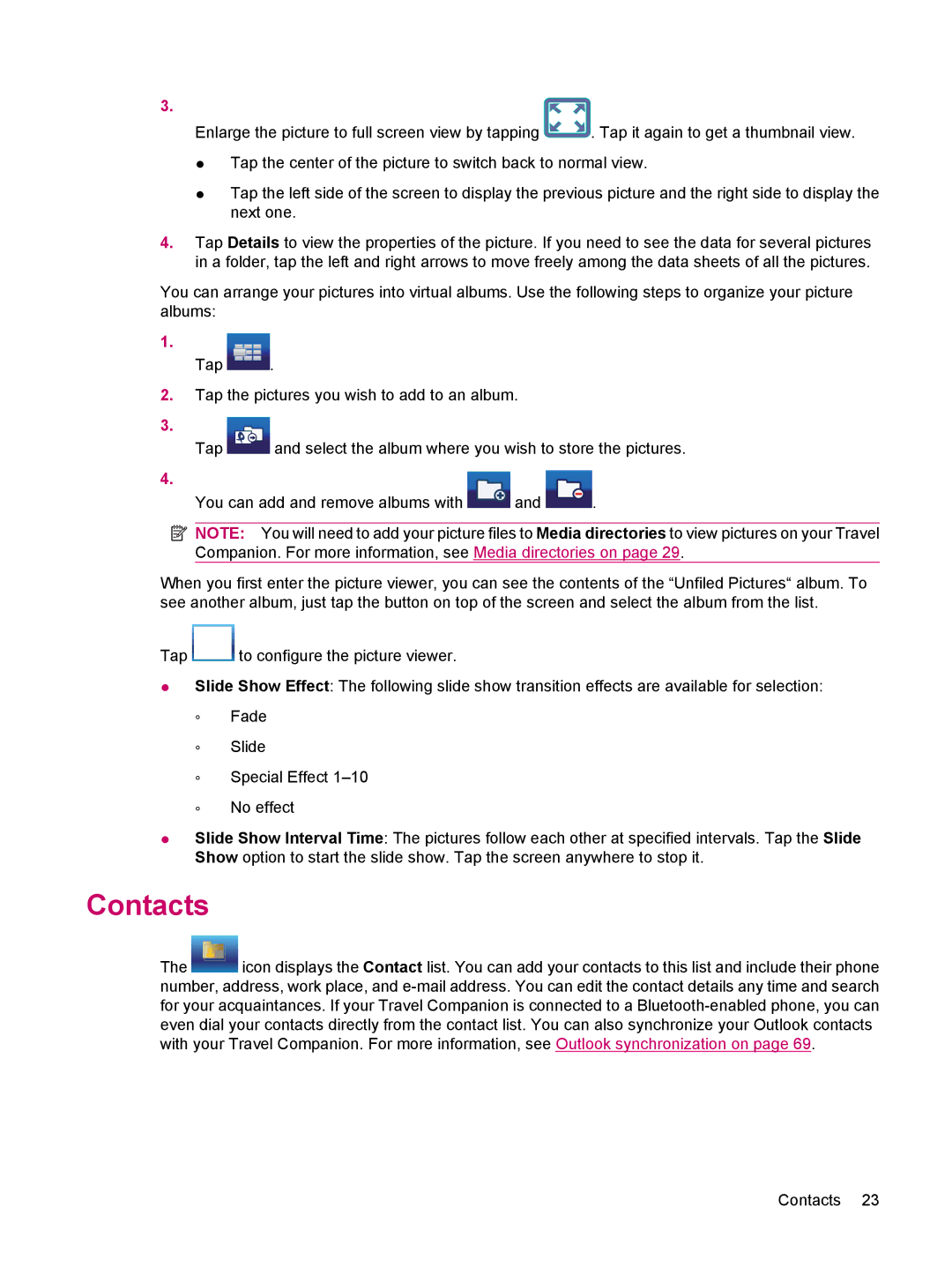 HP 314 manual Contacts 