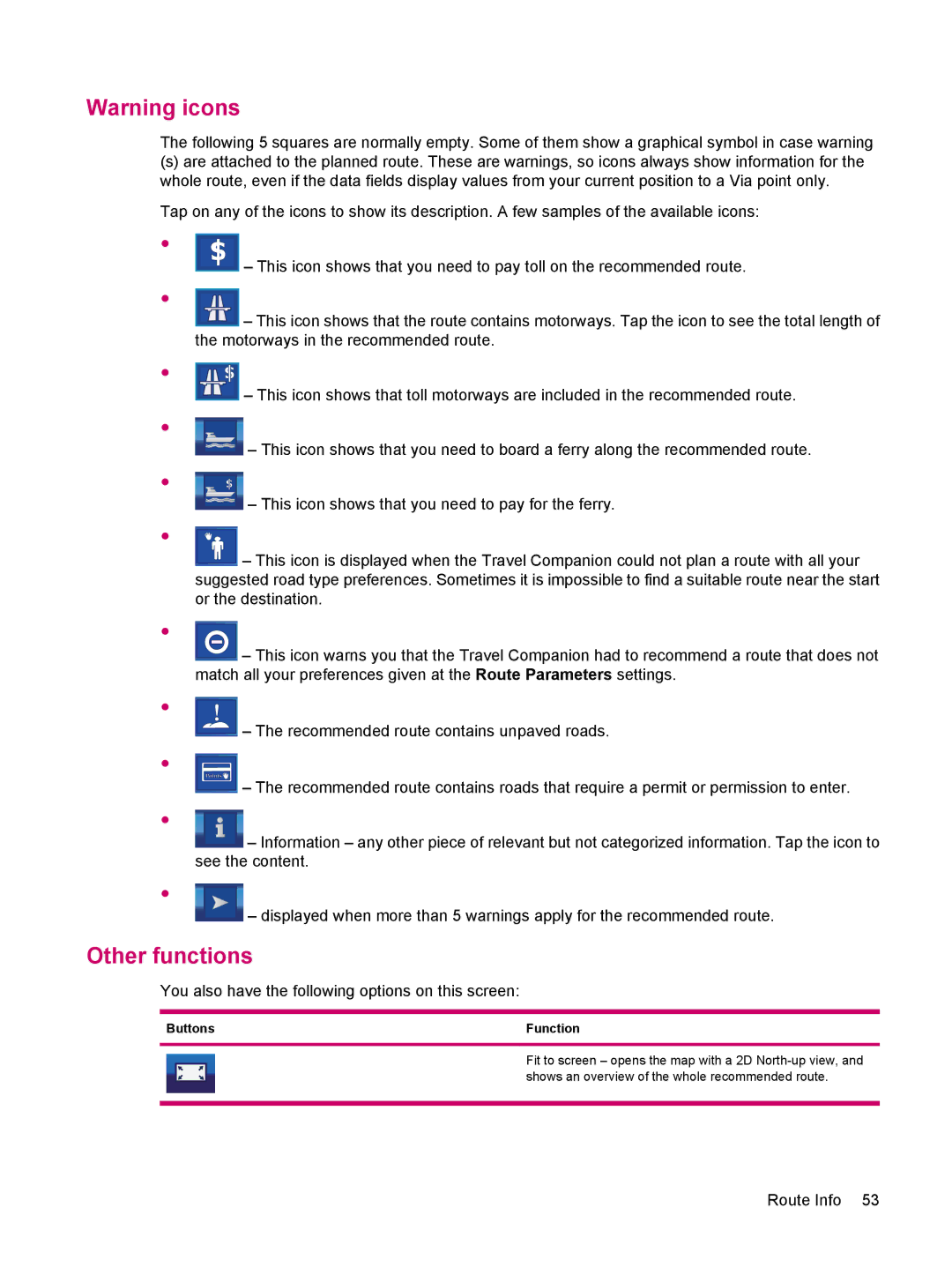 HP 314 manual Other functions, You also have the following options on this screen 