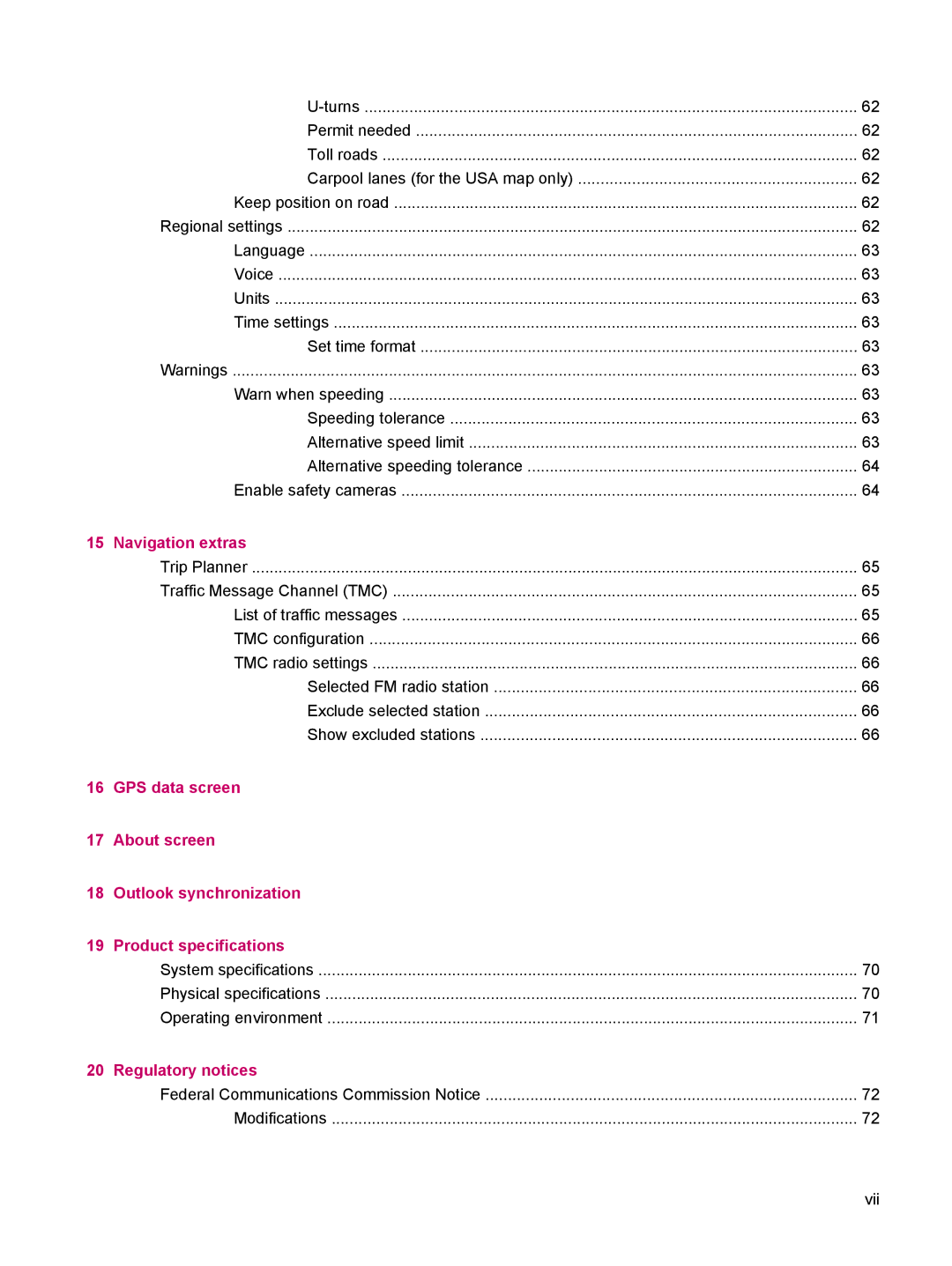 HP 314 manual Navigation extras 