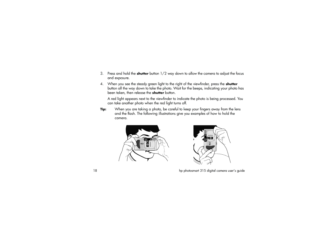 HP manual Hp photosmart 315 digital camera user’s guide 