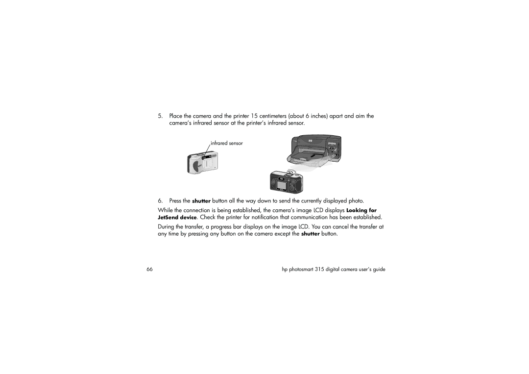 HP 315 manual Infrared sensor 