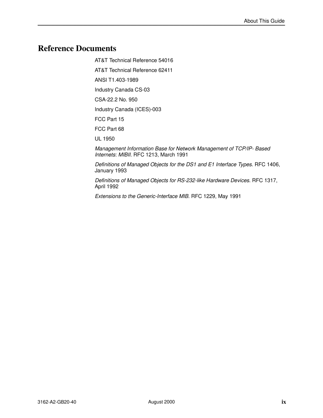 HP 3162 manual Reference Documents 