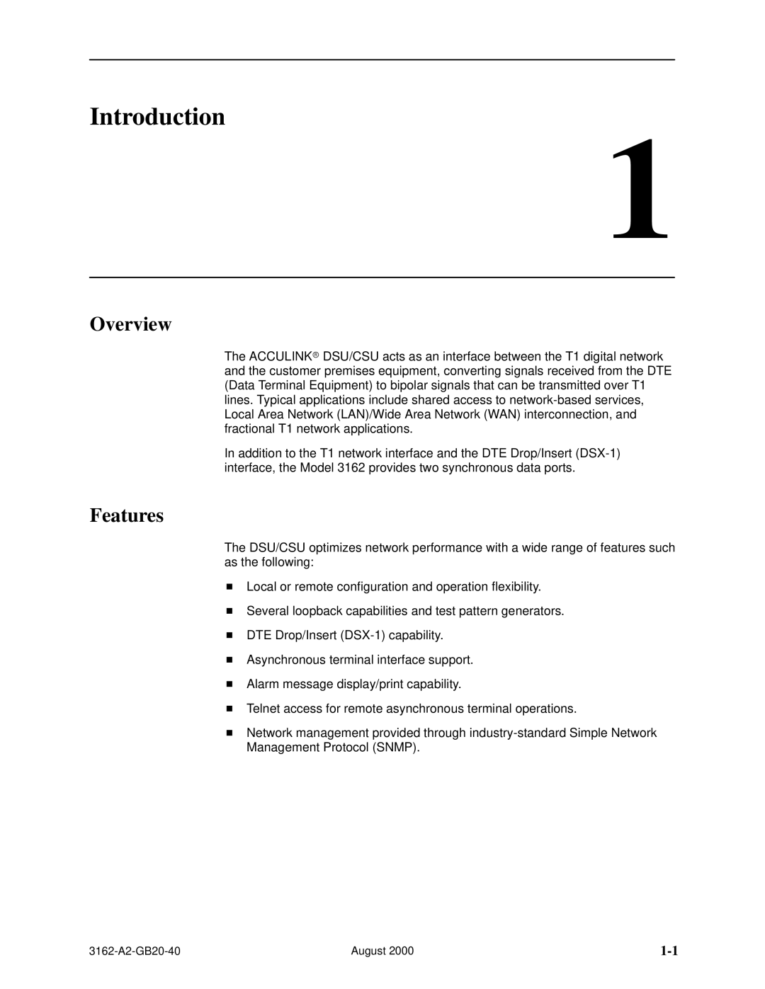 HP 3162 manual Introduction, Overview, Features 