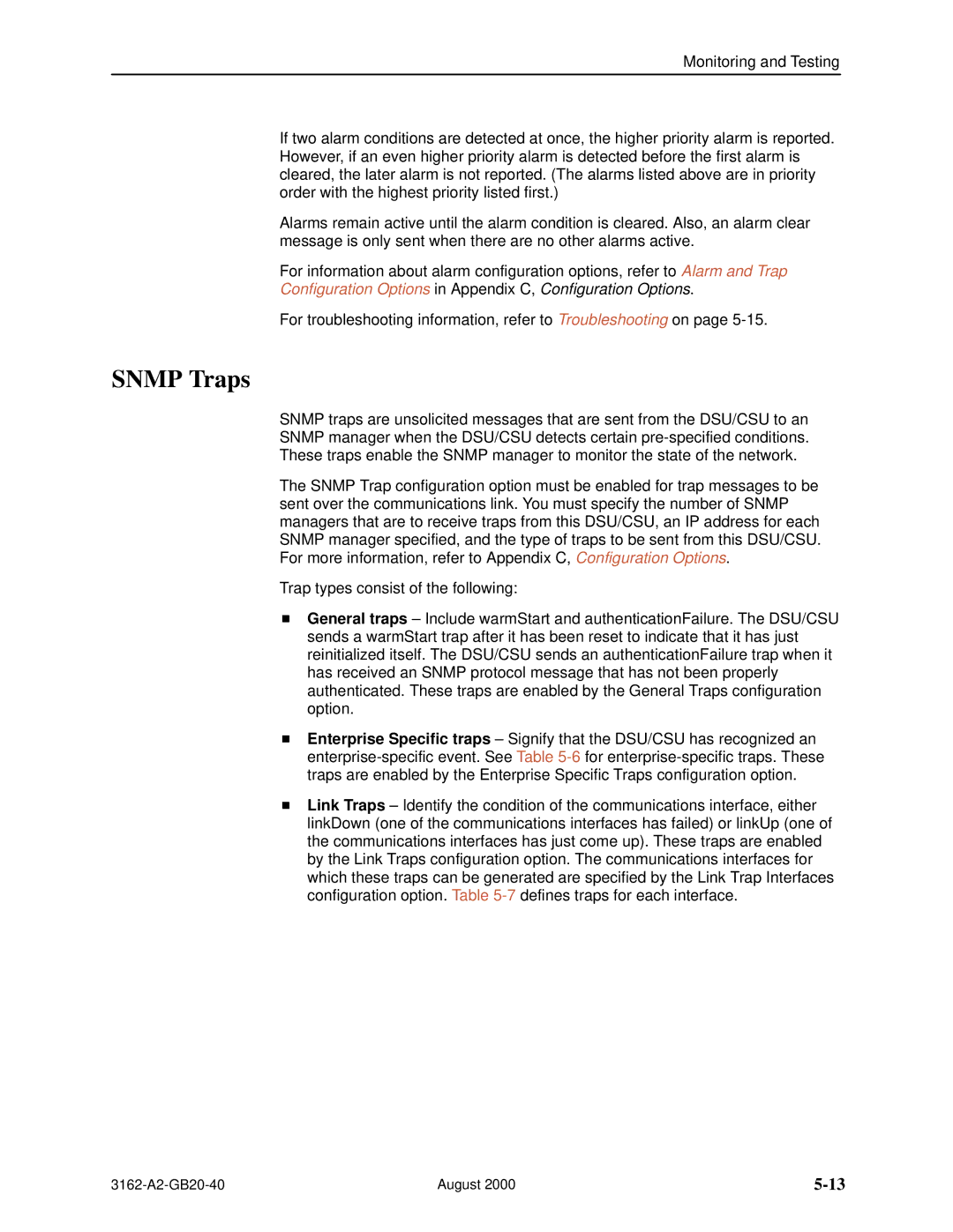 HP 3162 manual Snmp Traps 