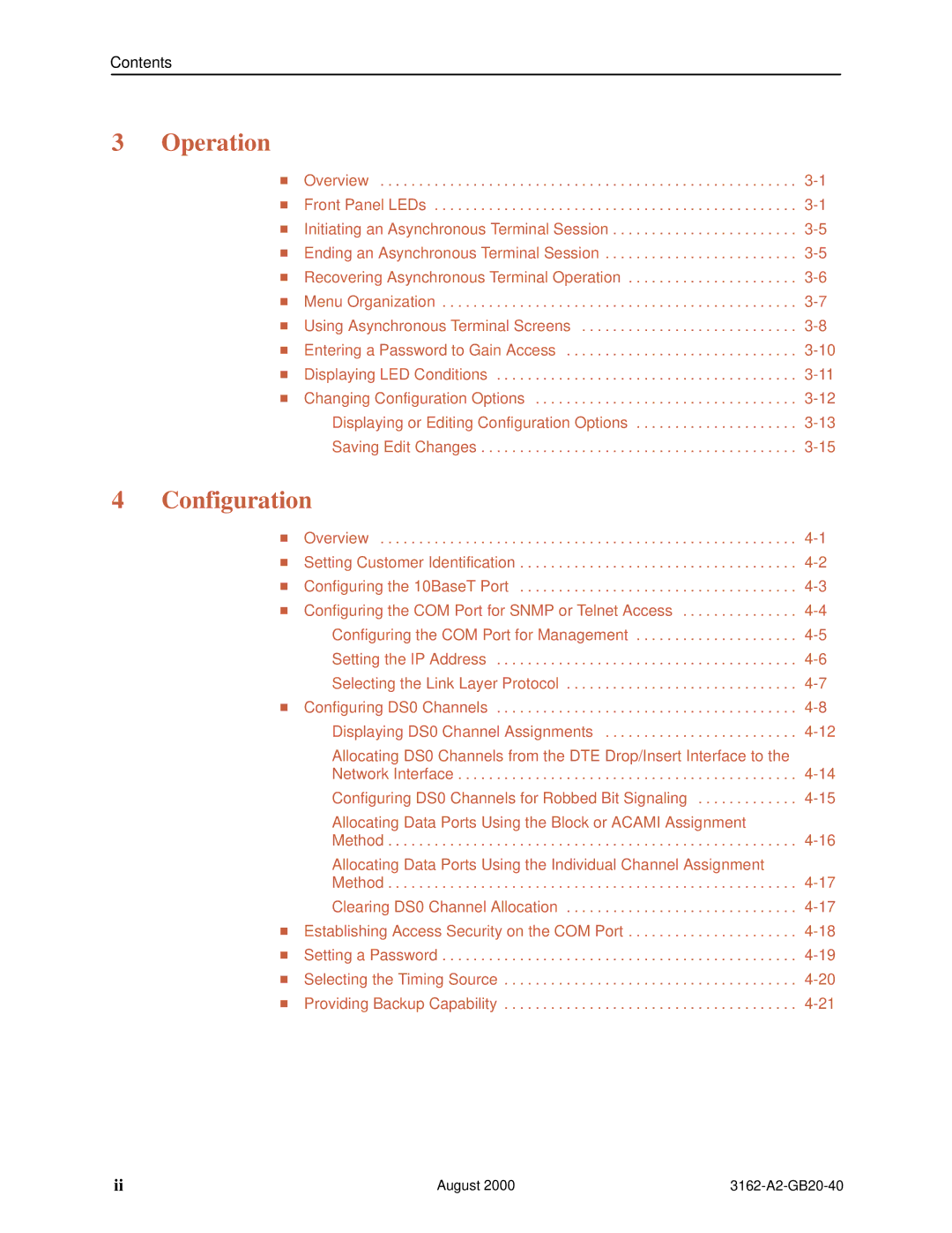 HP 3162 manual Operation 