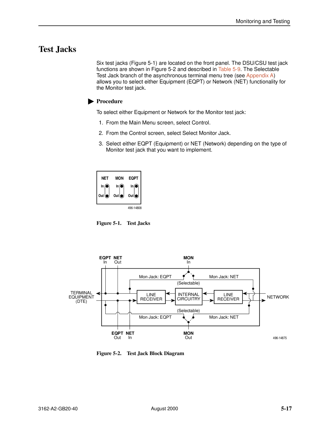 HP 3162 manual Test Jacks 