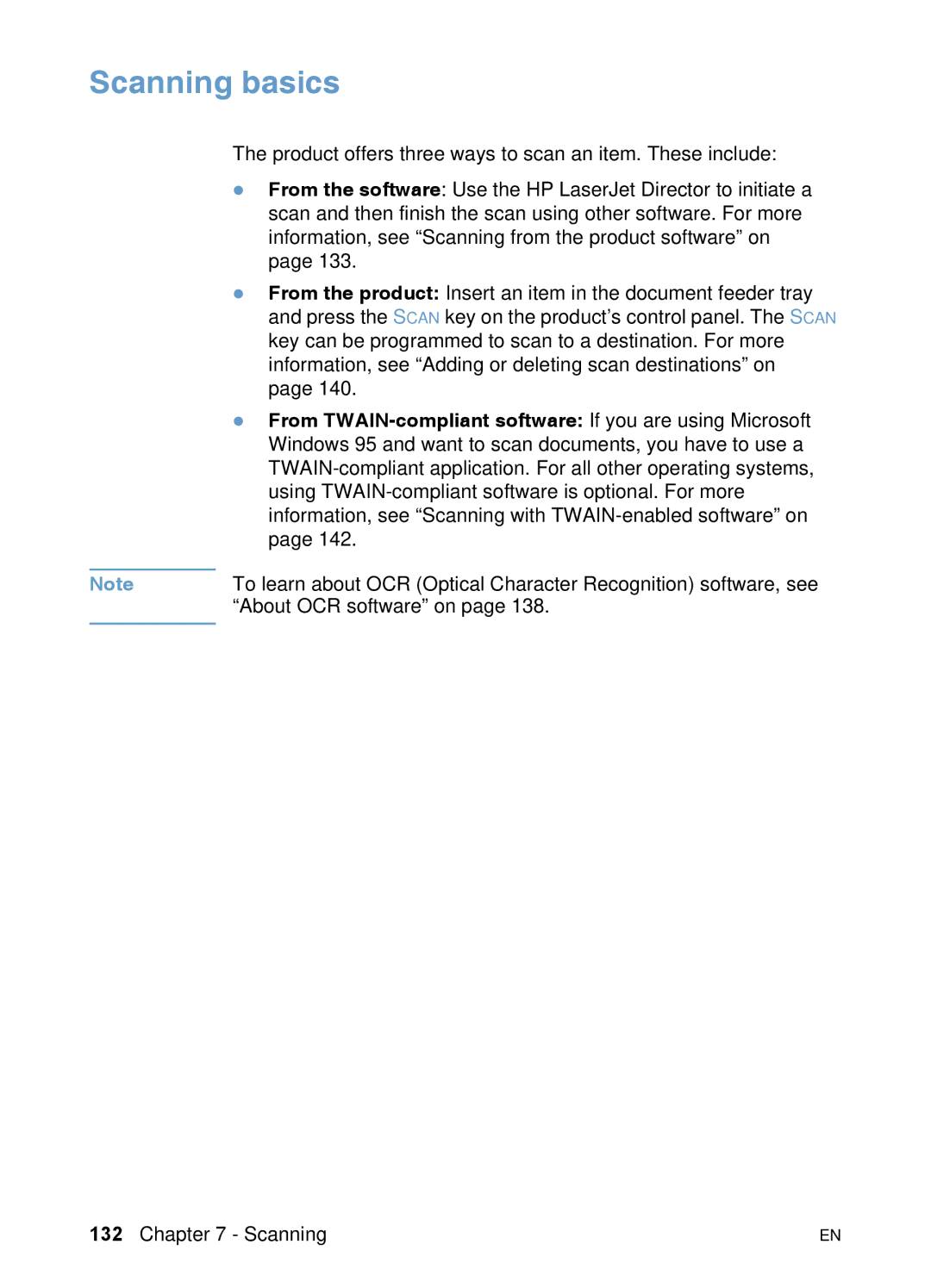 HP 3200 manual Scanning basics 