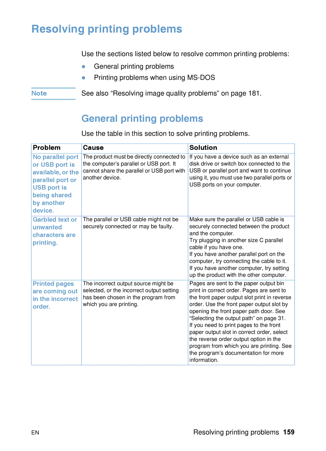 HP 3200 manual Resolving printing problems, General printing problems 