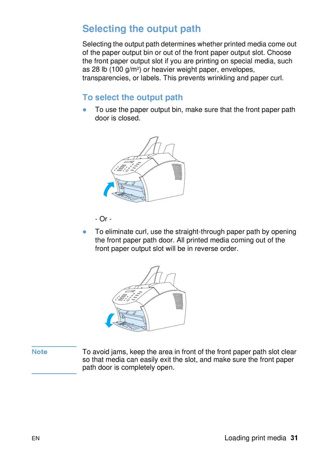 HP 3200 manual Selecting the output path, To select the output path 