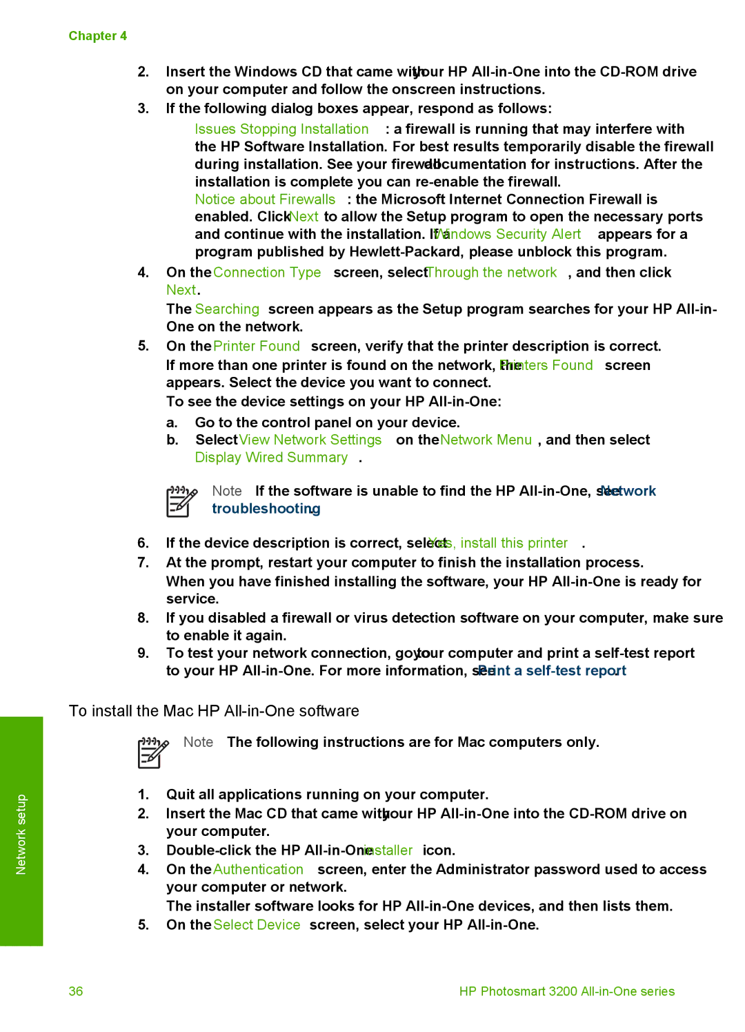 HP 3210v manual To install the Mac HP All-in-One software 