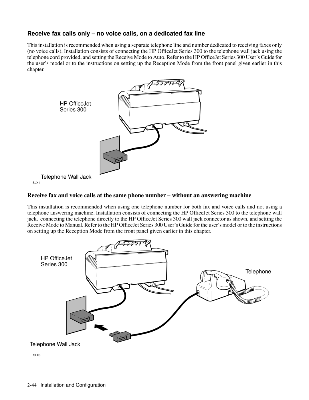 HP 350, 330 manual 44Installation and Configuration 