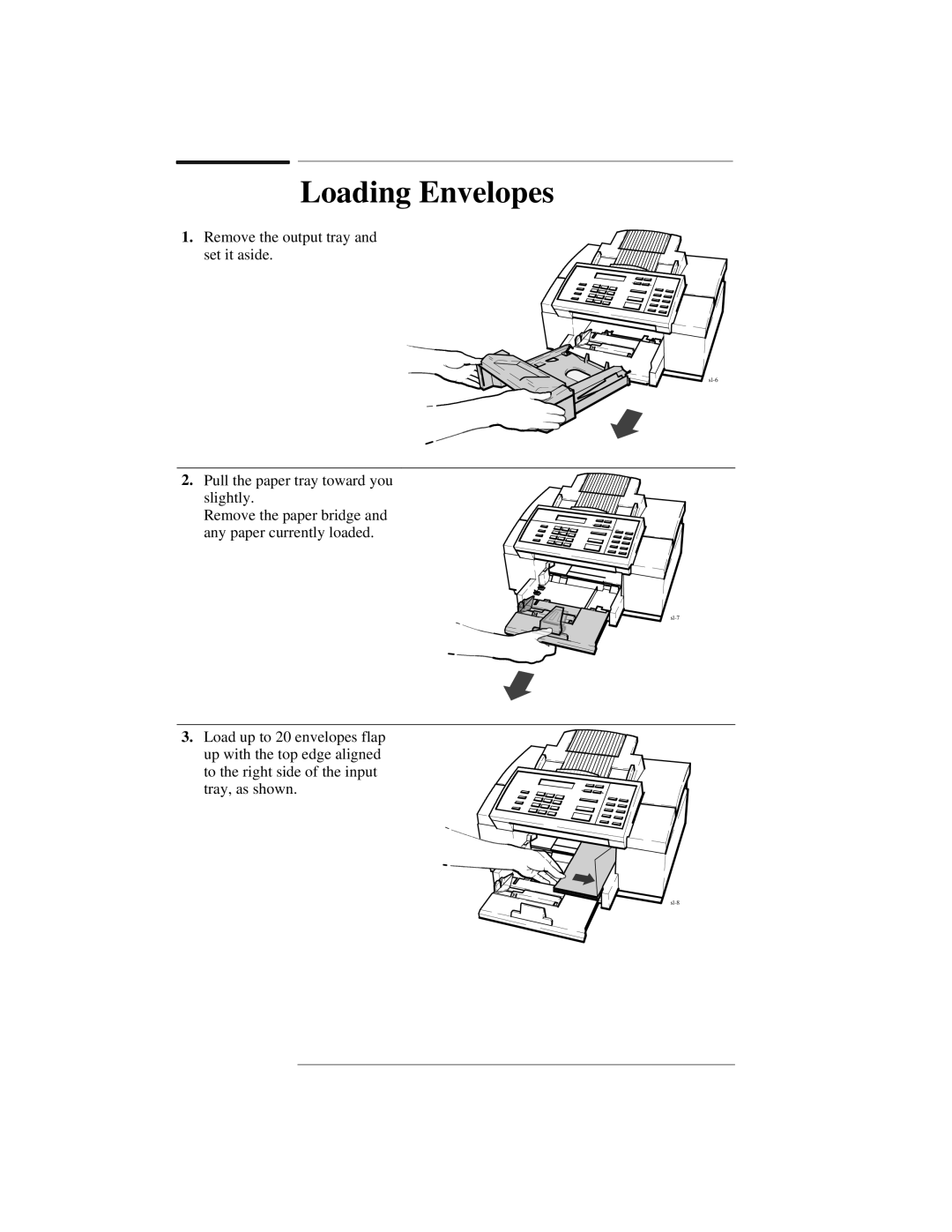 HP 350, 330 manual Loading Envelopes 