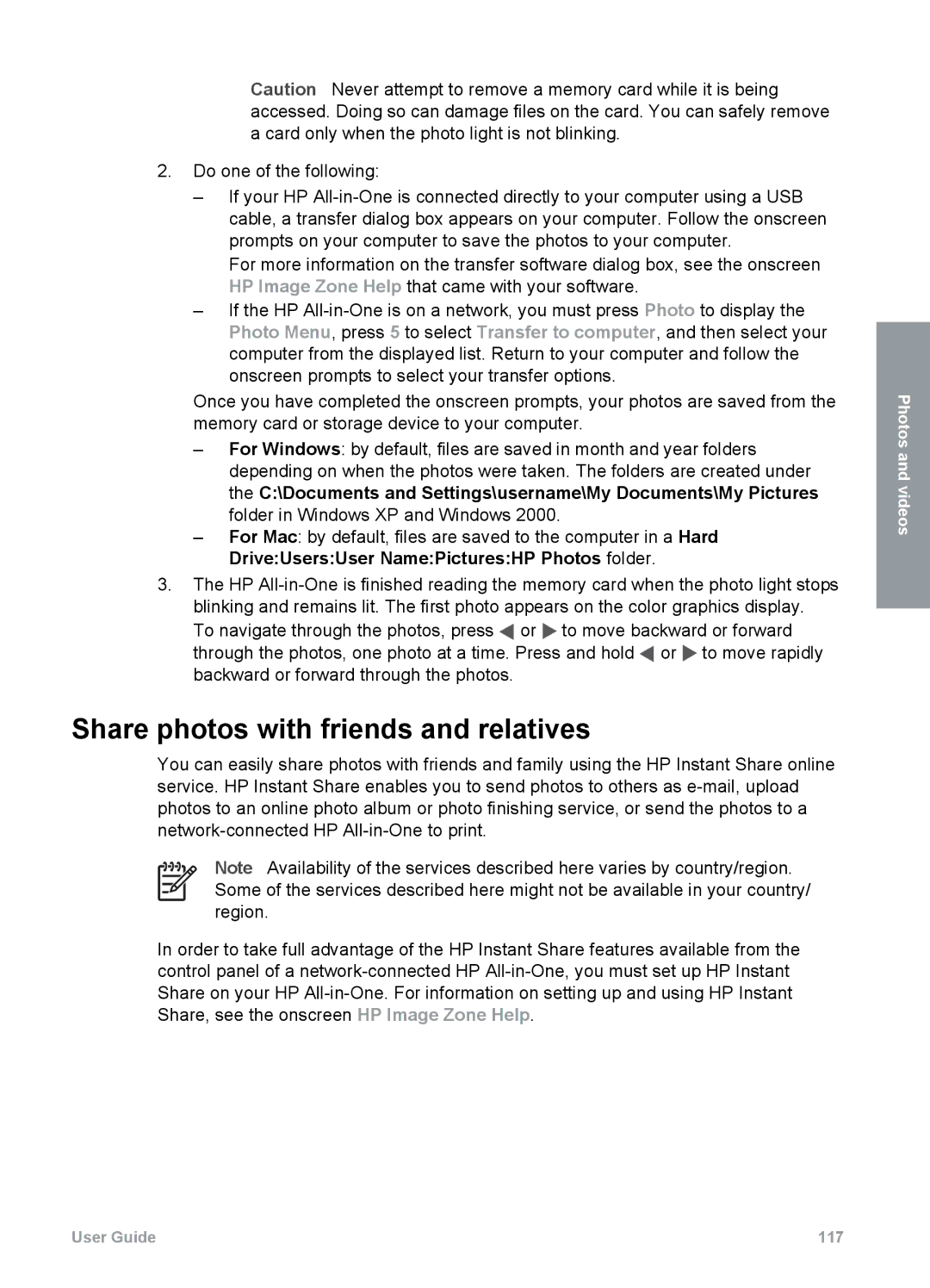 HP 3300 manual Share photos with friends and relatives 