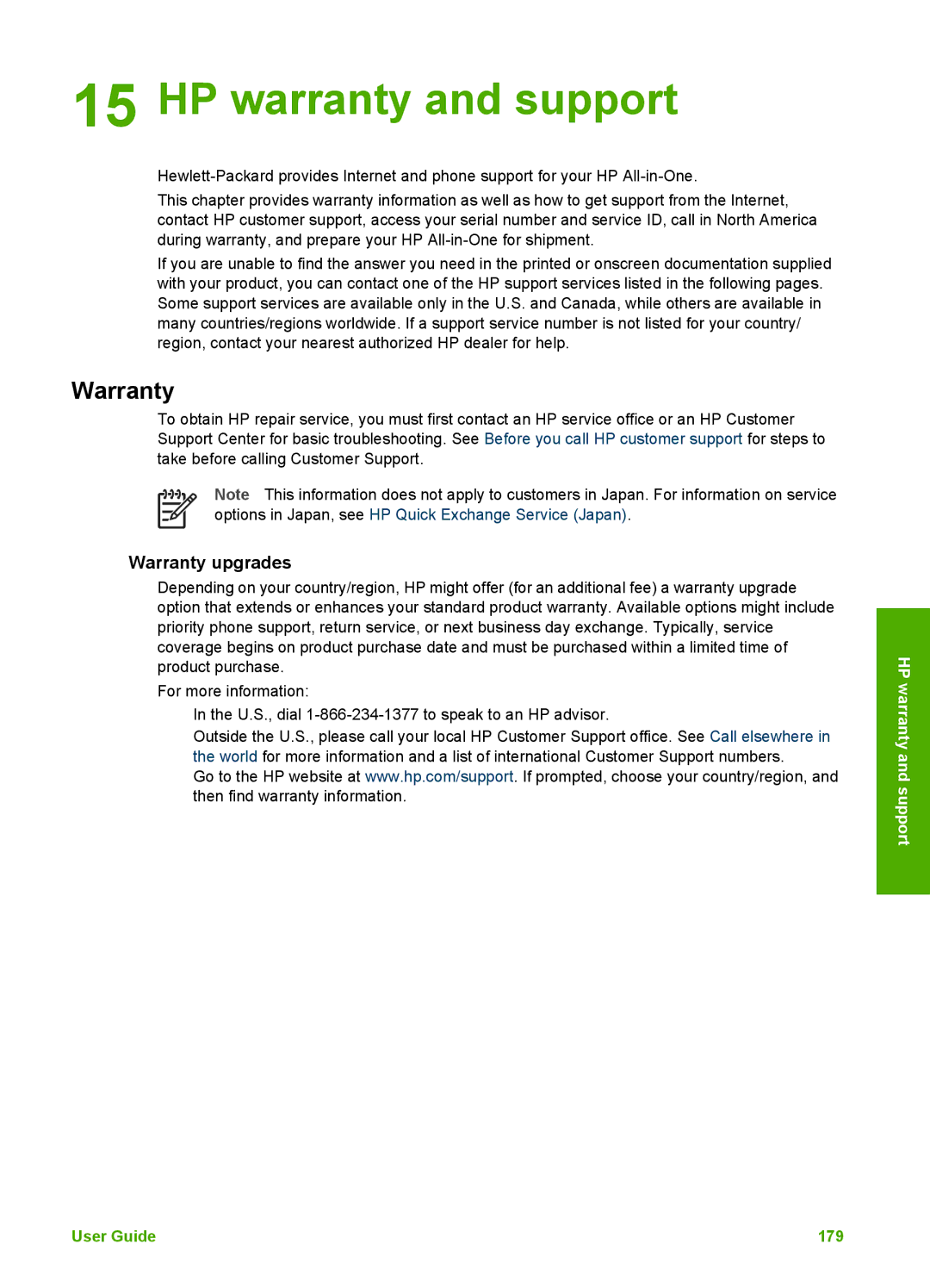 HP 3300 manual HP warranty and support, Warranty upgrades 