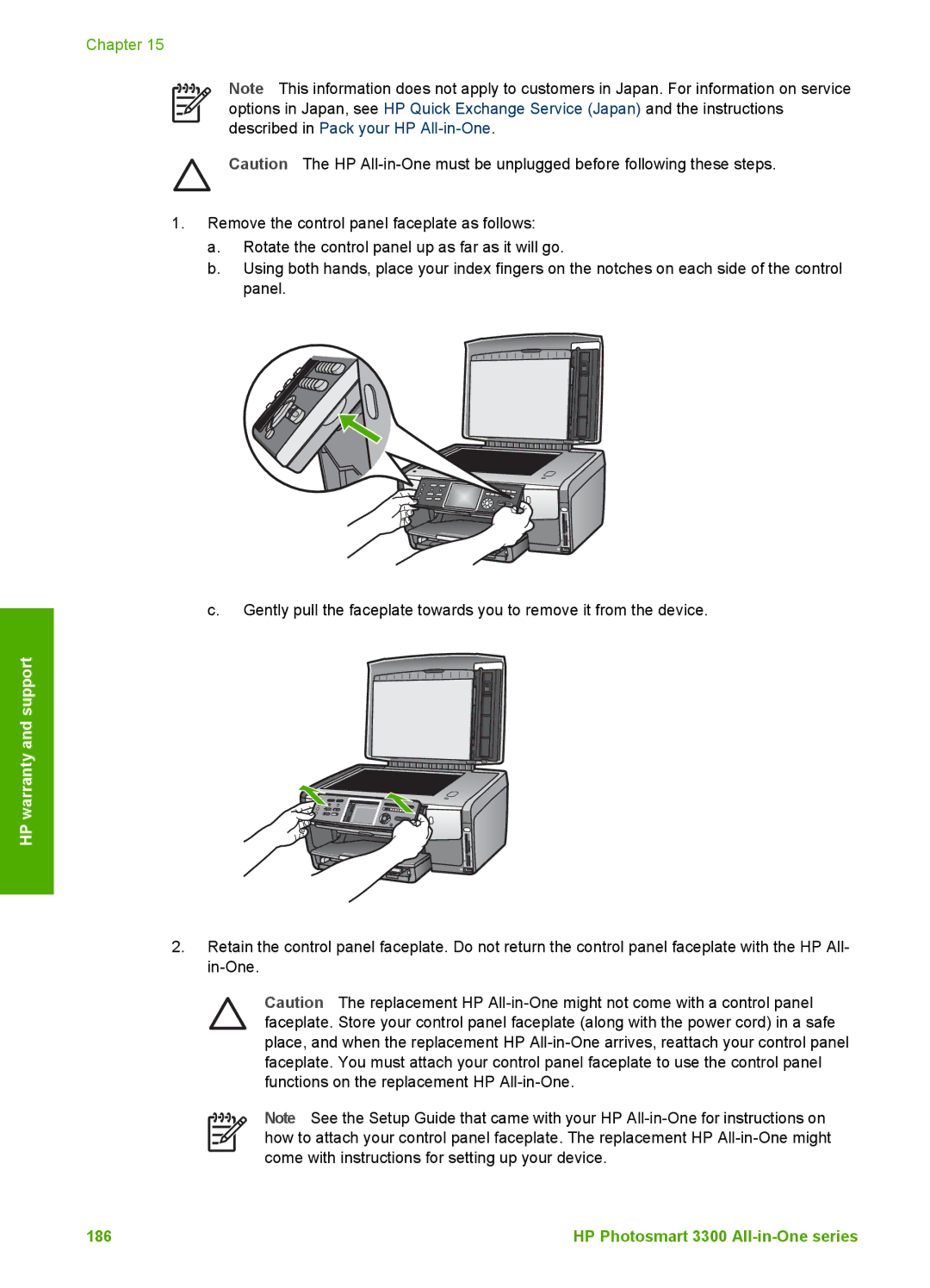 HP 3300 manual 186 