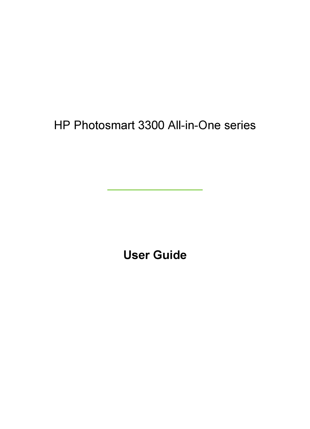 HP 3300 manual User Guide 
