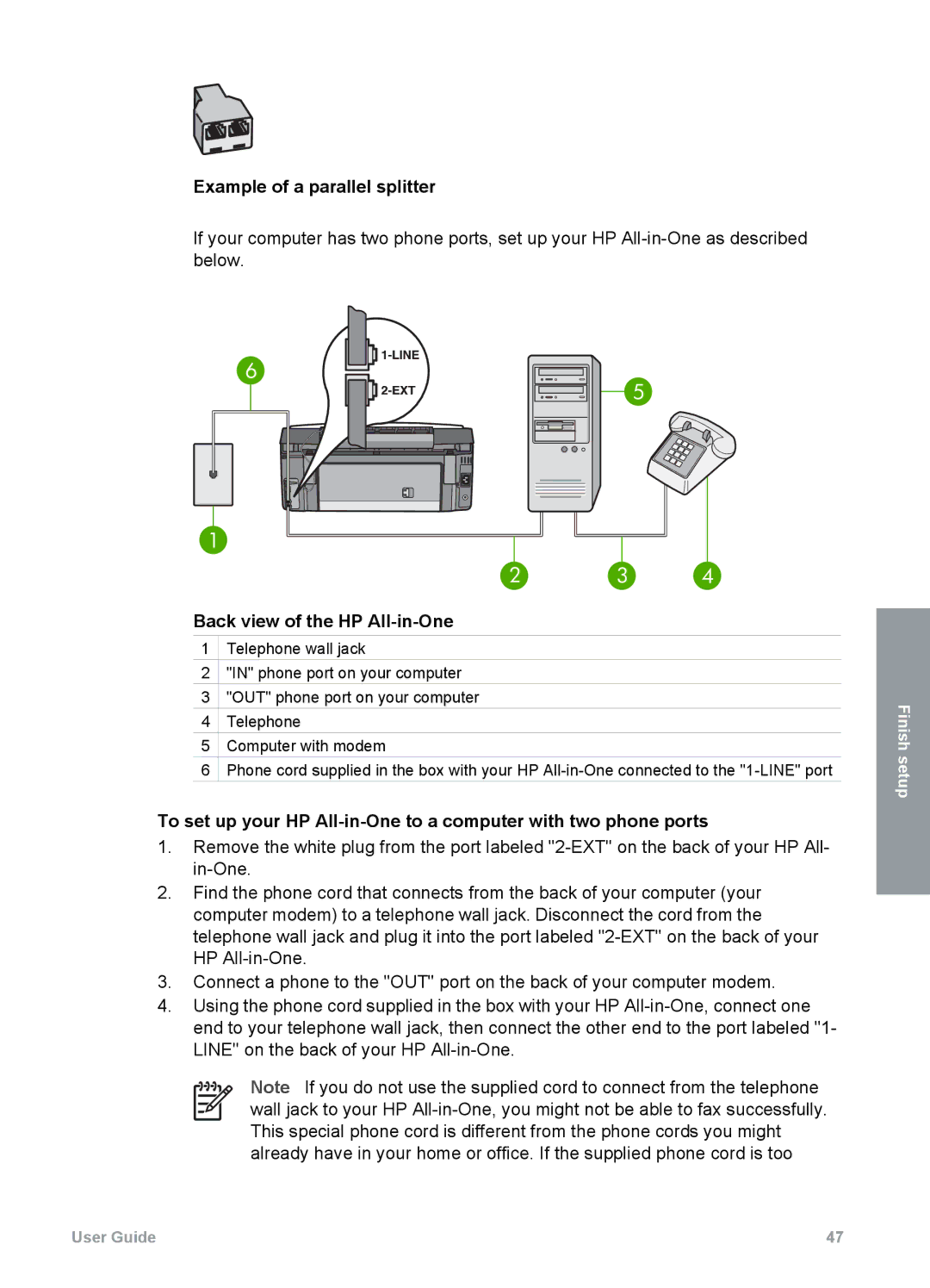 HP 3300 manual Example of a parallel splitter 