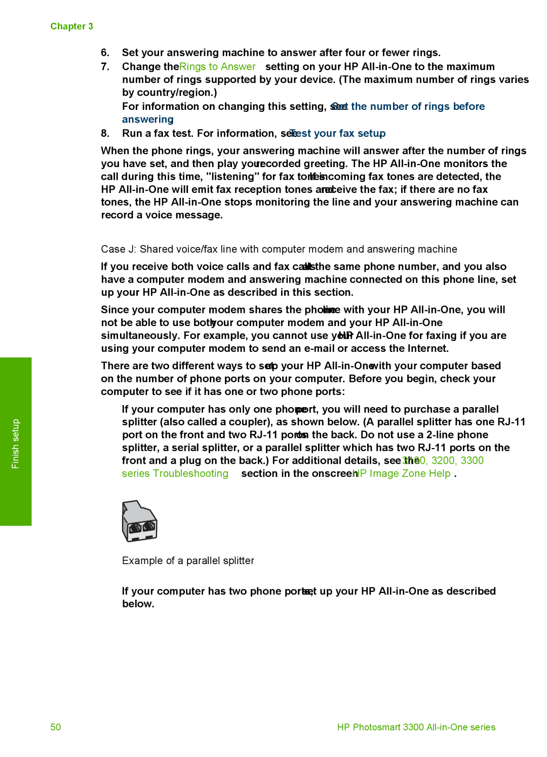 HP 3300 manual Example of a parallel splitter 