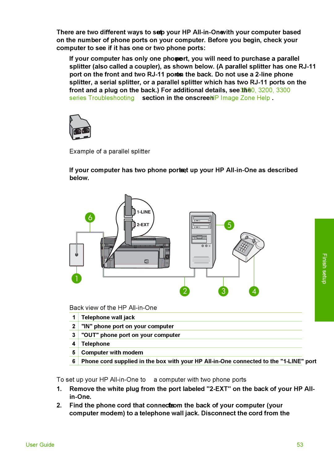 HP 3300 manual Example of a parallel splitter 