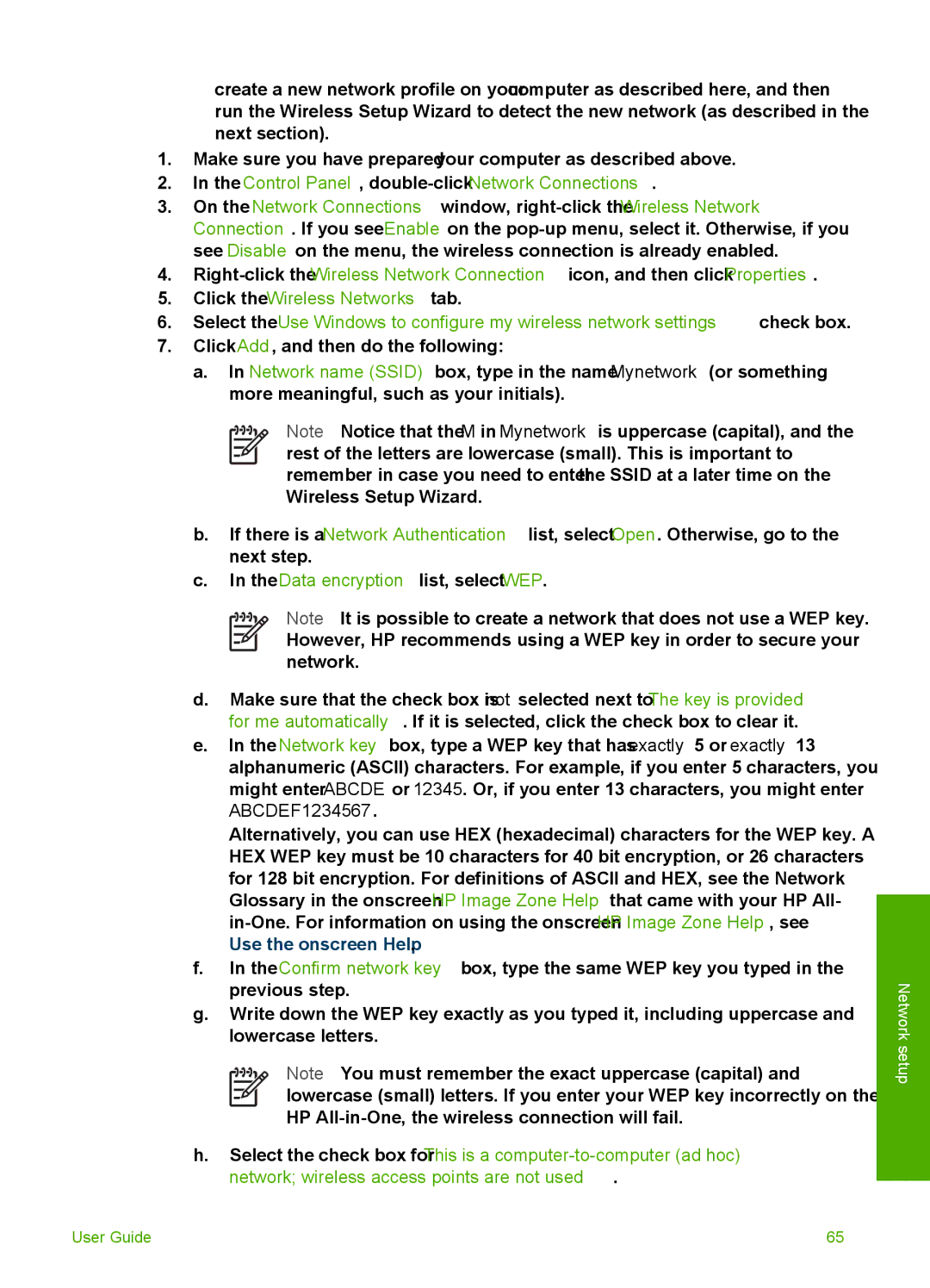 HP 3300 manual Network setup 