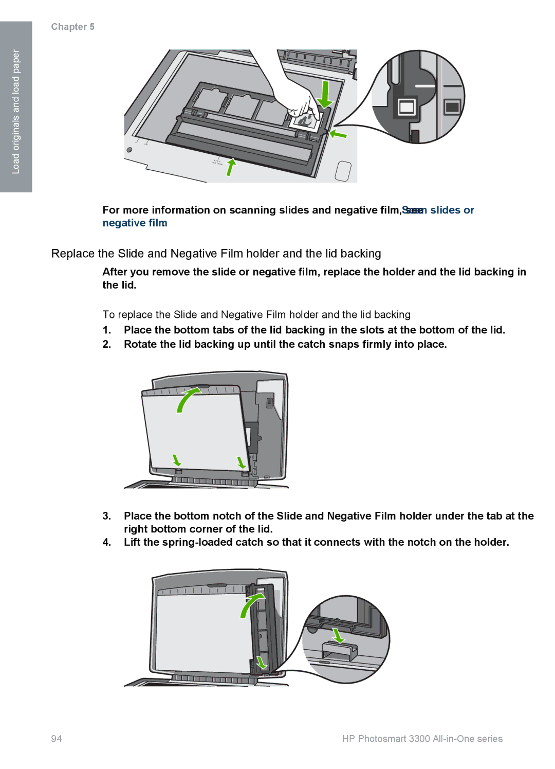 HP 3300 manual Load originals and load paper 