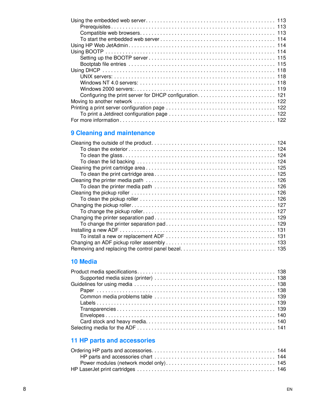 HP 3300mfp manual Cleaning and maintenance 