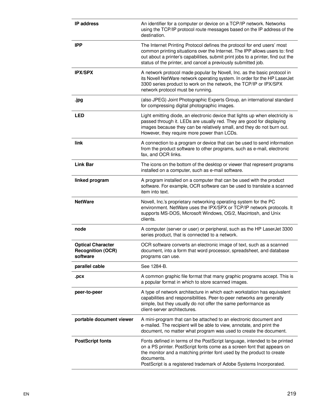 HP 3300mfp manual 219 