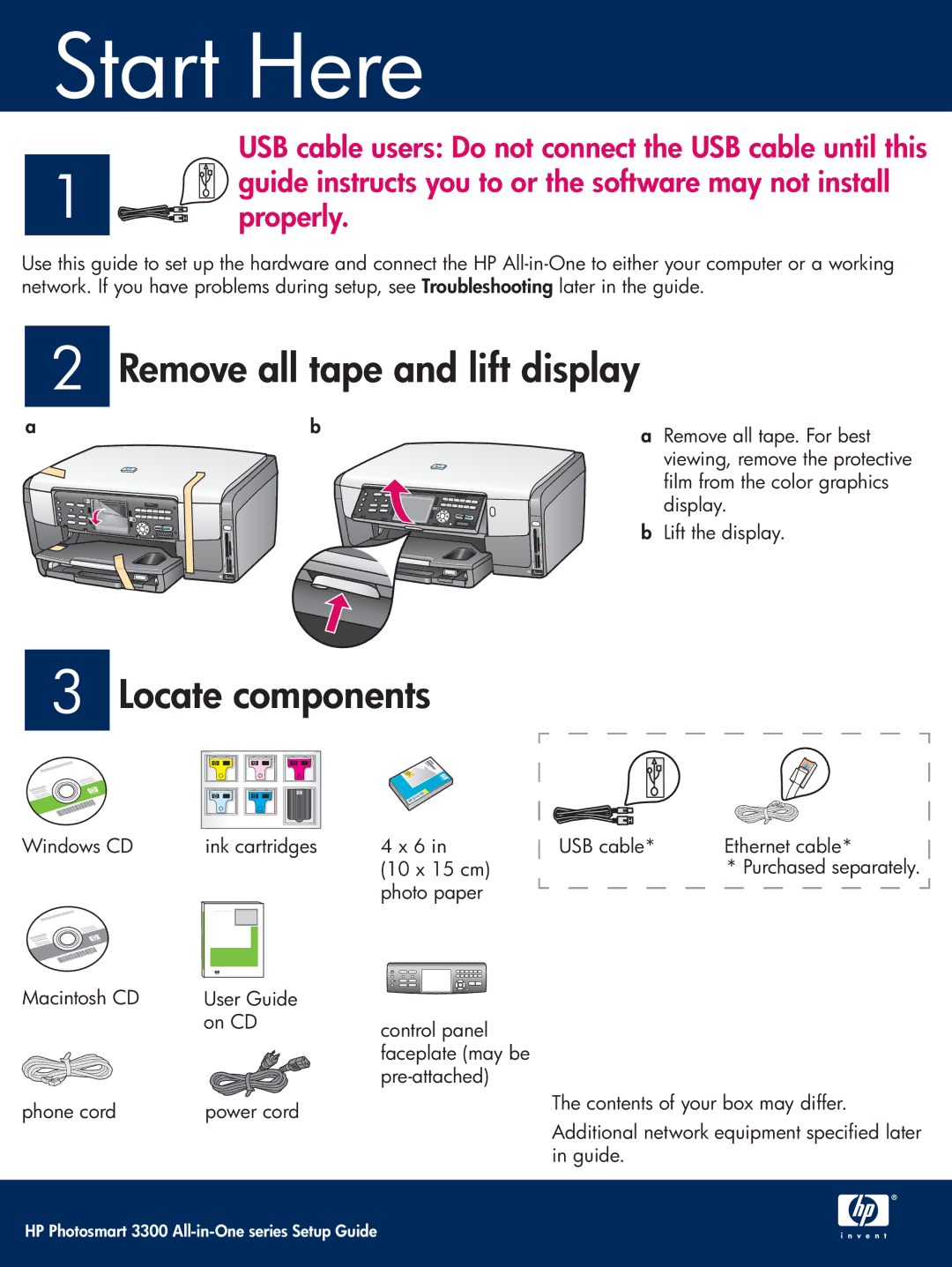 HP 3310xi manual Remove all tape and lift display, Locate components 