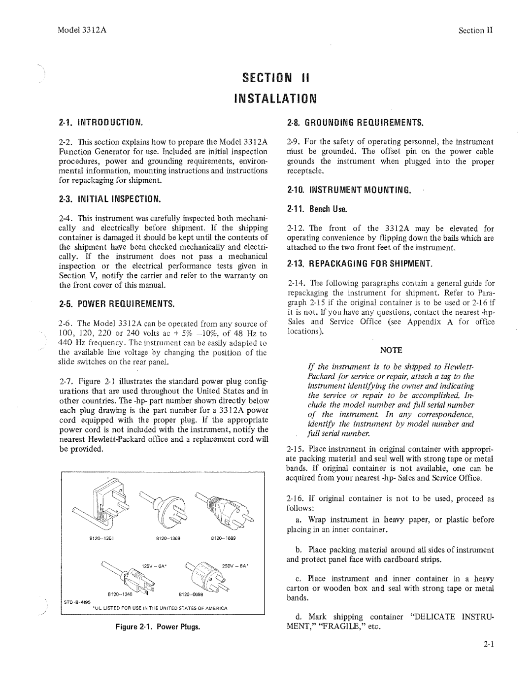 HP 3312A manual 