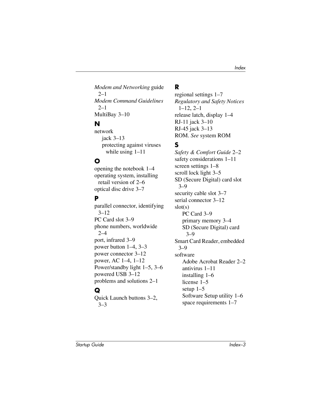 HP 333953-001 manual Modem and Networking guide Modem Command Guidelines 