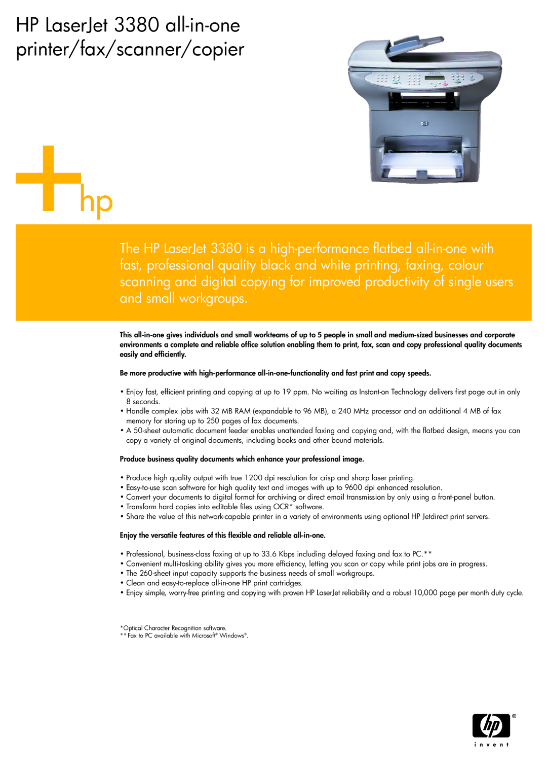 HP 3380 manual Use 