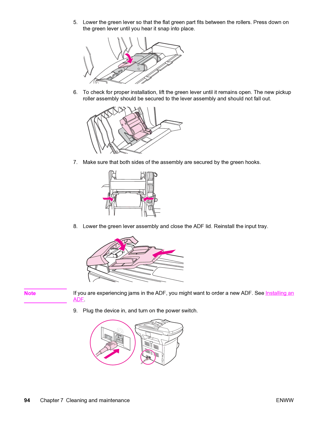 HP 3380 manual Adf 