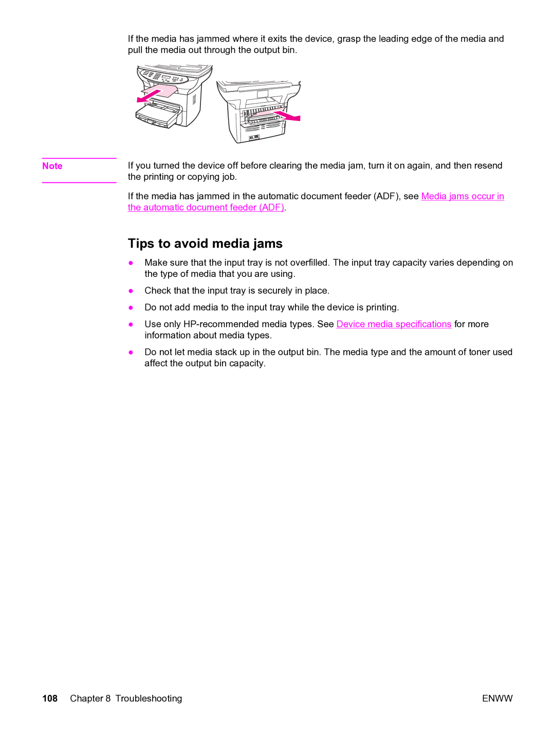 HP 3380 manual Tips to avoid media jams 