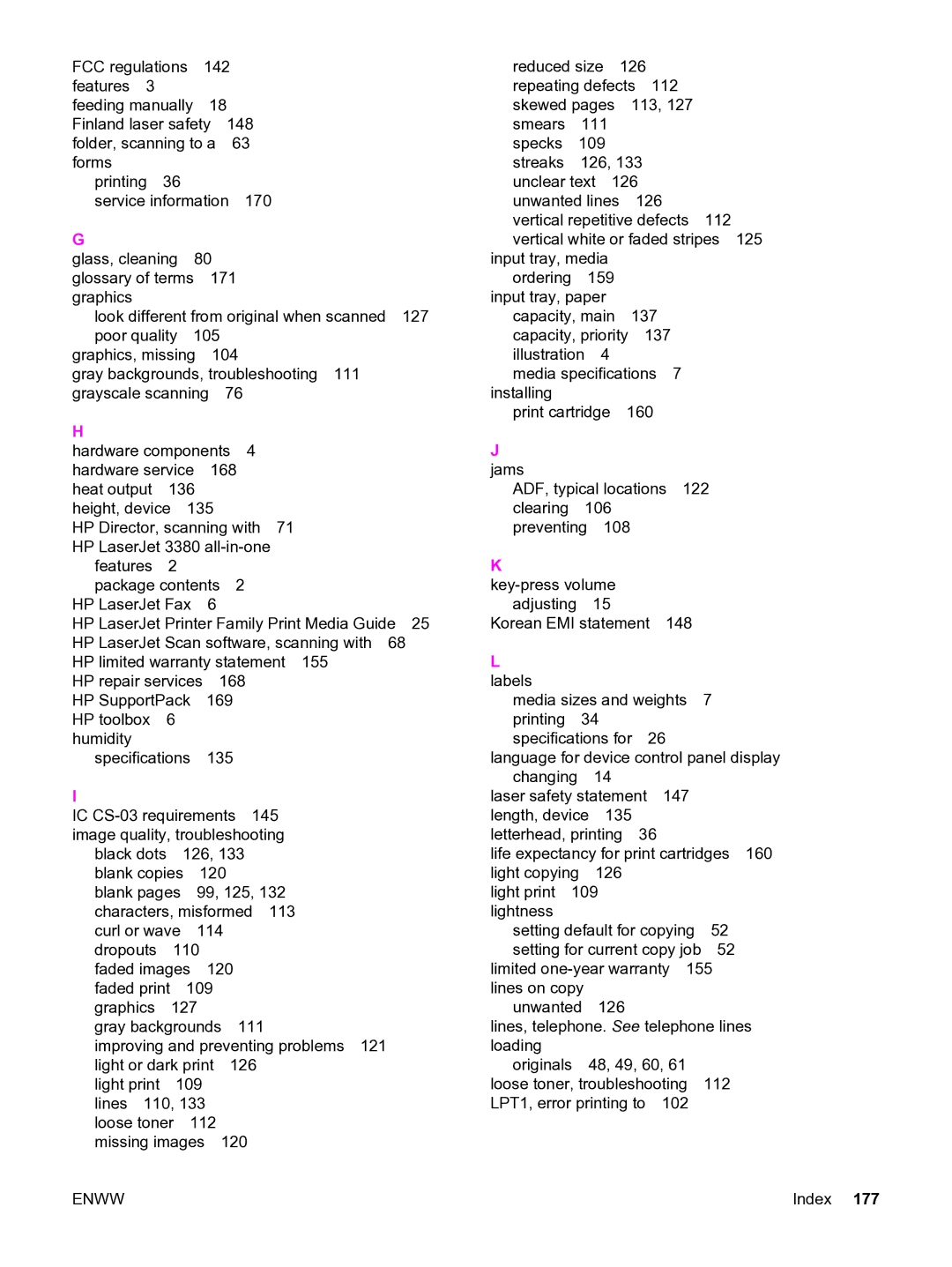 HP 3380 manual Jams 