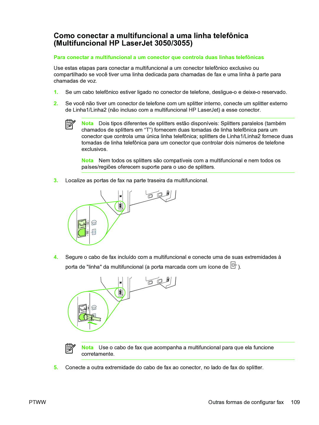 HP 3390 manual Ptww 