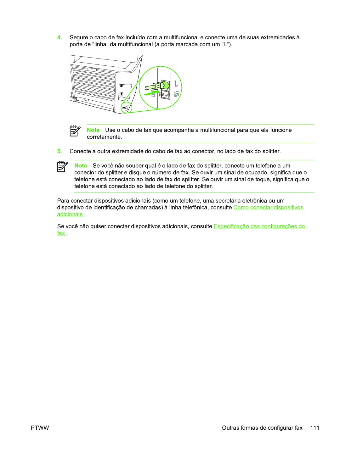 HP 3390 manual Ptww 