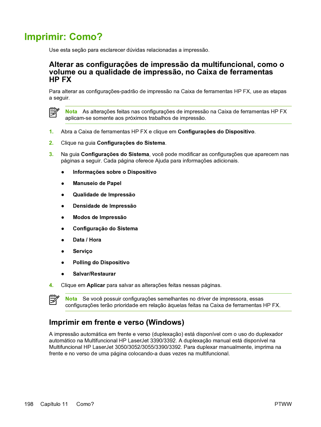 HP 3390 manual Imprimir Como?, Imprimir em frente e verso Windows 