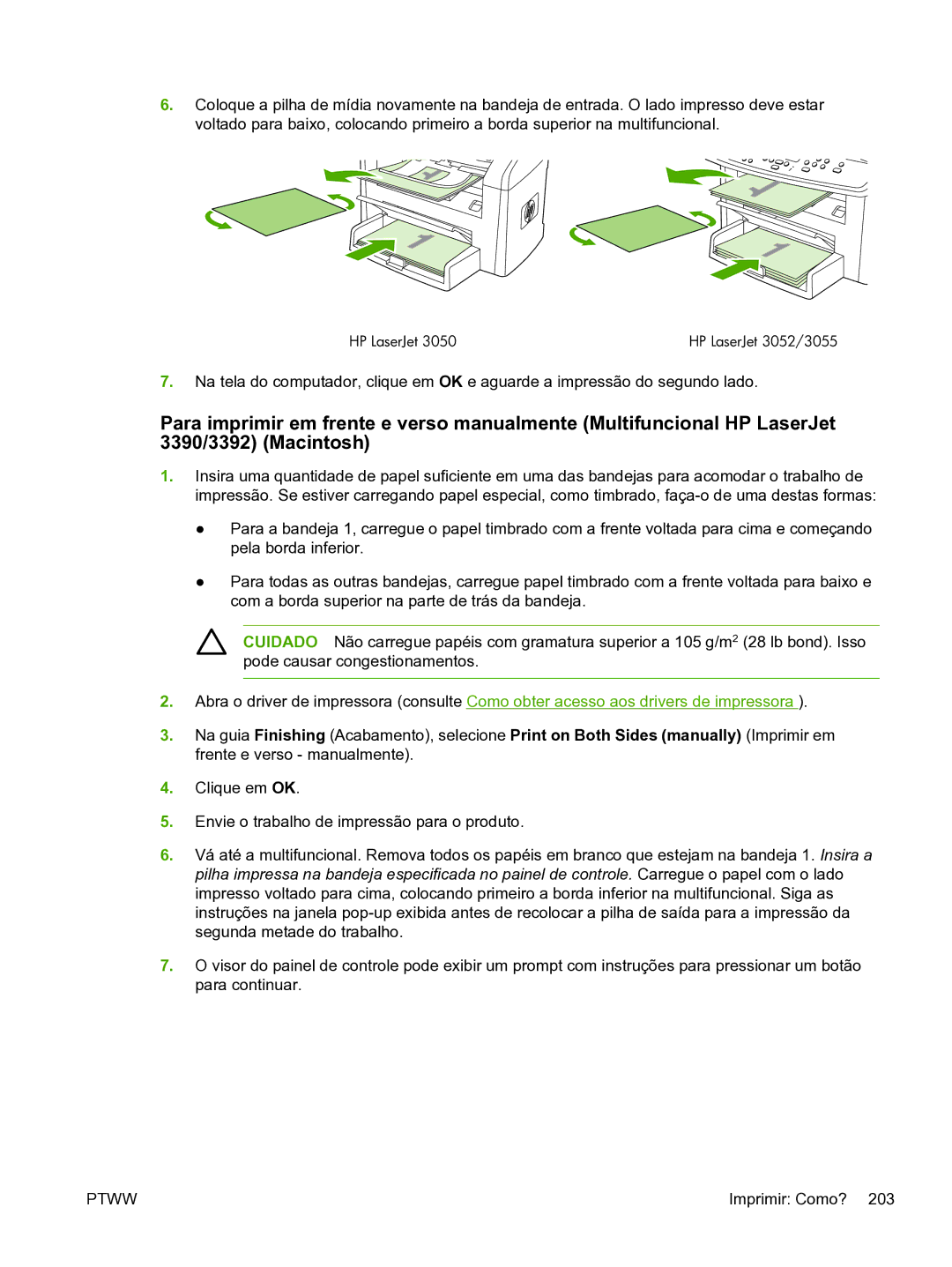 HP 3390 manual Ptww 